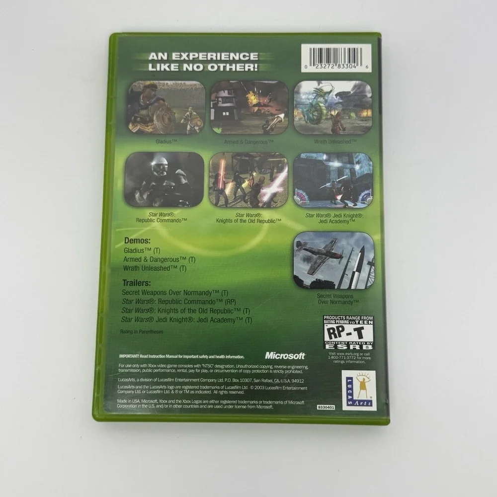Xbox lucasarts experience